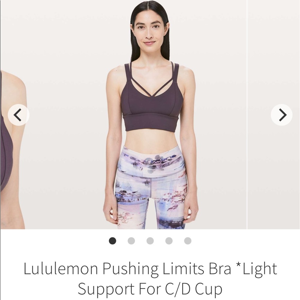 Lululemon Pushing Limits Bra C/D cups in Cyber